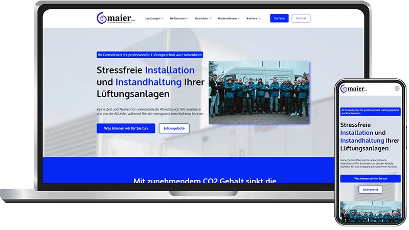 neue Homepage Klaus Maier - maier Lüftungstechnik